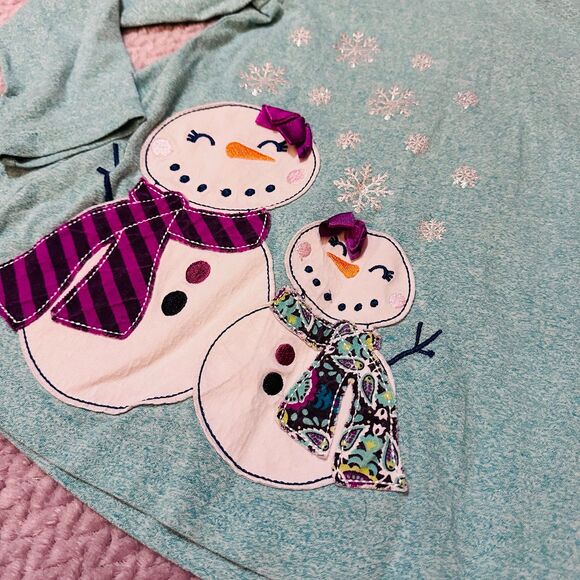 Girl’s Snowman Christmas Shirt Size 5 - Picture 2 of 5